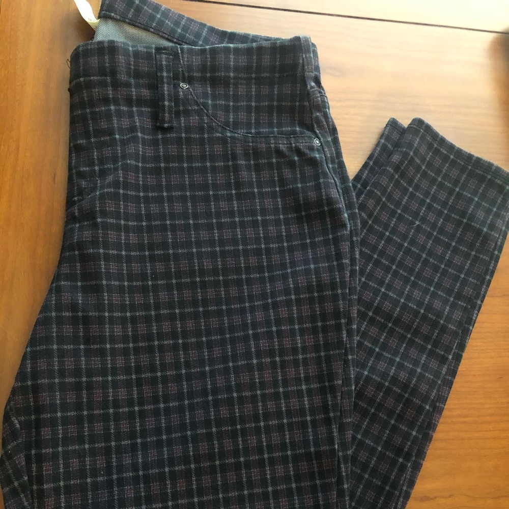 Faded Glory plaid leggings sz 12-14